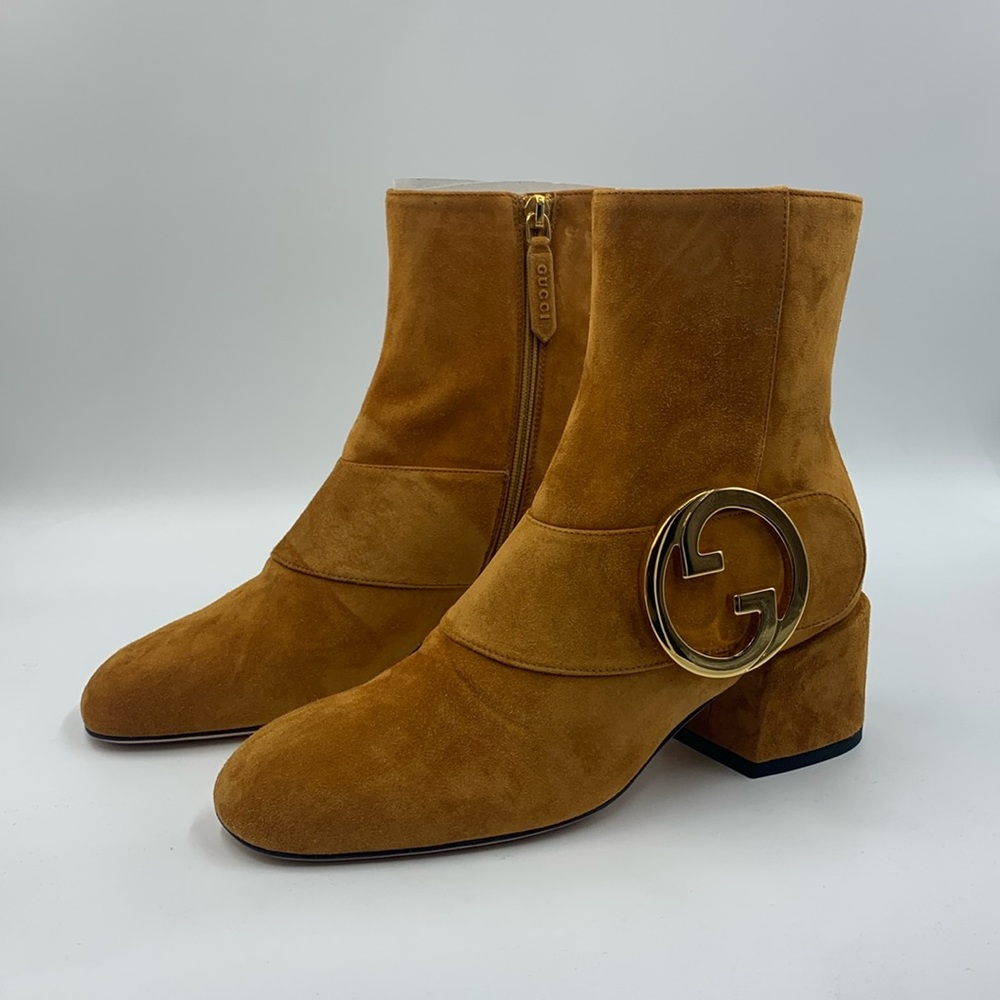 Brand New Gucci Suede Cachemire Boots in Blondie Cognac size 35.5